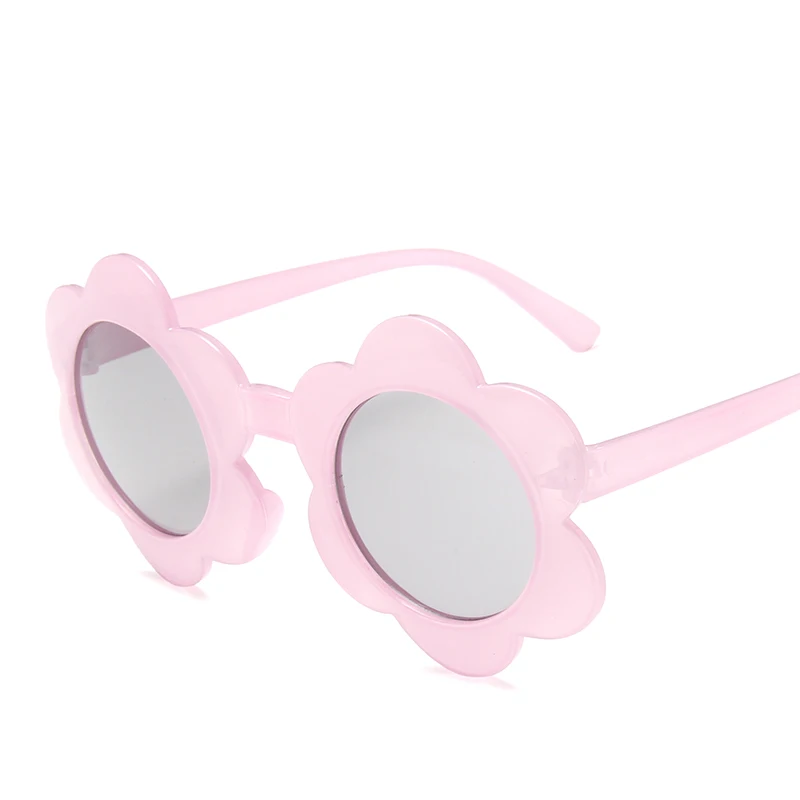 Ретро очки детские солнцезащитные очки Круглые Цветочные Gafas милые детские UV400 спортивные солнцезащитные очки для девочек и мальчиков Oculos De Sol - Цвет линз: LightPurple
