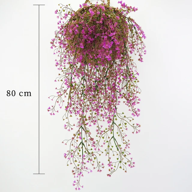 Artificial Plant Vines Wall Hanging Rattan Leaves Branches Outdoor Garden Home Decoration Plastic Fake Silk Leaf Green Plant Ivy F1