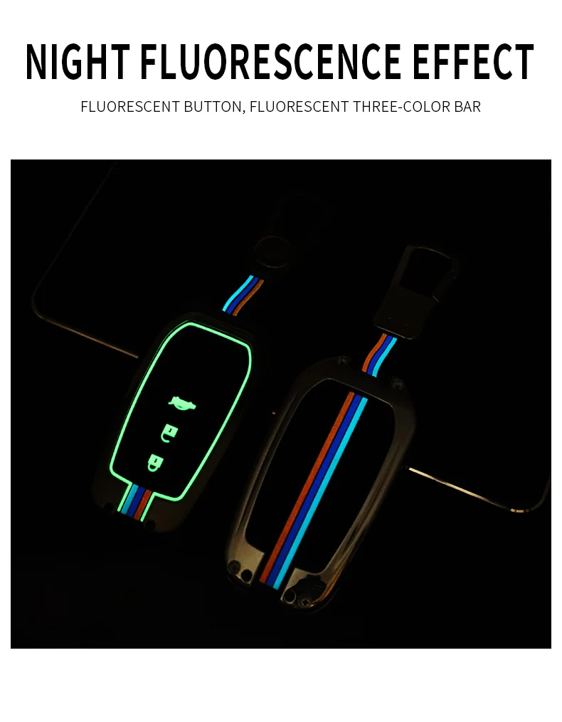 Portachiavi per auto in lega di zinco per Toyota Chr Rav4 Auris Avensis Prius Aygo Camry Corolla Land Cruiser 200 Prado Crown Riez Key Cover - Hf05577ef44b34596be48b08b39255d9eS