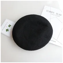 Шерстяной кожаный берет в стиле ретро для детей; сезон осень-зима; Повседневный универсальный модный нейтральный берет в гонконгском стиле