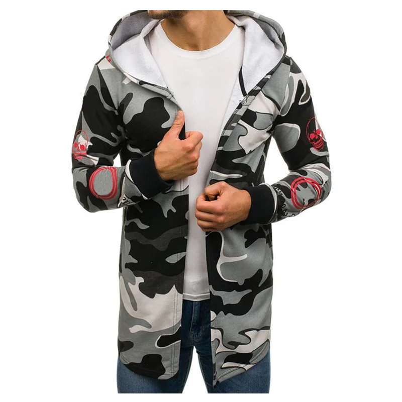 New Style Mens Autumn Winter Warm Coat New Fashion Long Coat Casual Solid Outwear Cardigan