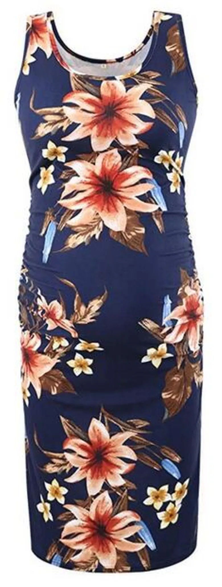 

Hot Selling Europe And America Printed Crew Neck Sleeveless Dress Pregnant Women Dress Women's