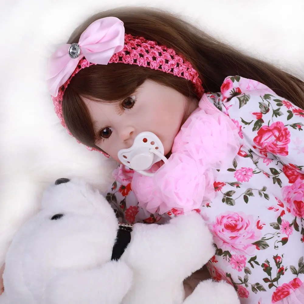 Pickwoo 24''57cm bebes кукла-Реборн, кукла для маленькой девочки, мягкий силиконовый хлопок, Boneca reborn Brinquedo, подарки на день детей, игрушки, plamate