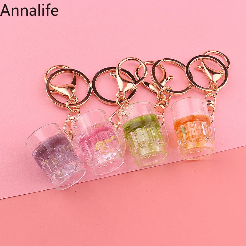 Брелок для ключей с изображением чая бутылки вина мороженого мужчин и женщин 2019 |