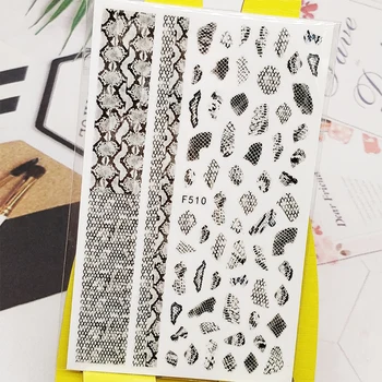 

3D Nail Sticker Decals Snakeskin Honeycomb Design Nail Art Decorations Stickers Sliders Manicure Accessories Nails Decoraciones