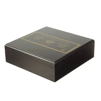 

4 Layers 64 Slots Wooden Challenge Coin Display Case Collection Commemorative Coin Box Suitable for 4cm Coins Black