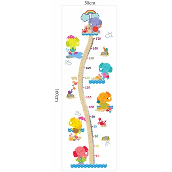 

Cute Cartoons Child Growth Height Ruler Height Sticker For Kids Room Bedroom Height Meter Stickers Room Decor