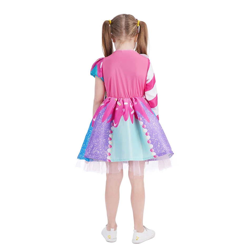 Girl Candy TUTU Dress Summer Kids Lollipop Donut Cartoon Party Carnival Cosplay Clothing Halloween with Candy Rainbow Wing JYF newborn baby girl skirt