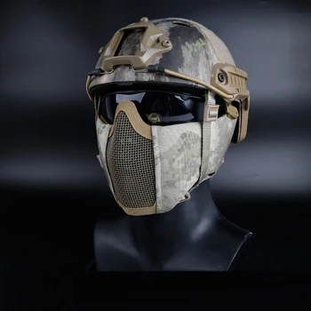 

Outdoor Paintball Tactical Mask Half Face CS Game Airsoft Hunting Military Masks Men Shooting Army Masks with Ear Protection