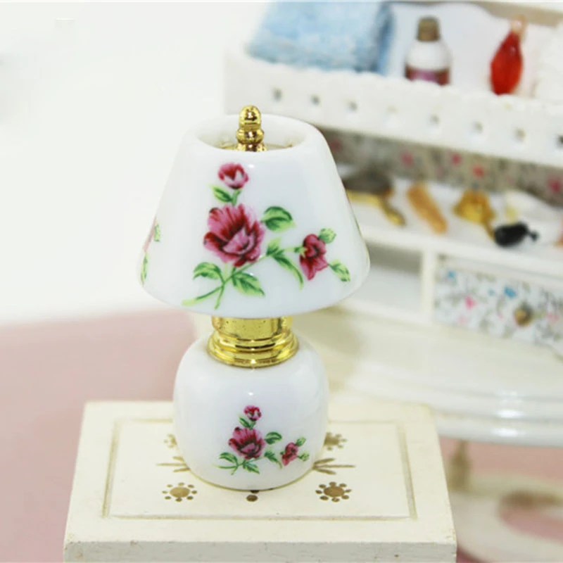 Миниатюрная керамическая лампа миниатюрный кукольный домик игрушечный