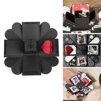 

Surprise Album Explosion Box DIY Handmade Scrapbook Photo Album Wedding Gift Box For Valentine Christmas Anniversary Gift Boxes