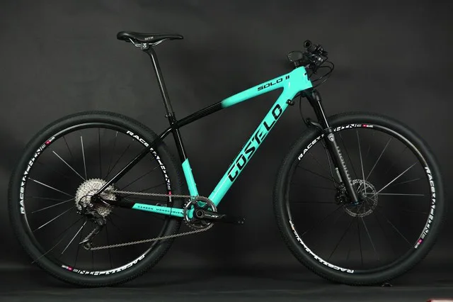Светло-зеленый 1X11 скорость XT Manituo M30 вилка Costelo SOLO 2 горный велосипед MTB велосипед 29er через ось углерод рама - Цвет: Светло-зеленый
