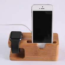 Бамбуковый Комбинированный Стенд держатель док-станция для зарядного устройства с подставкой станция для Apple Watch/iPhone
