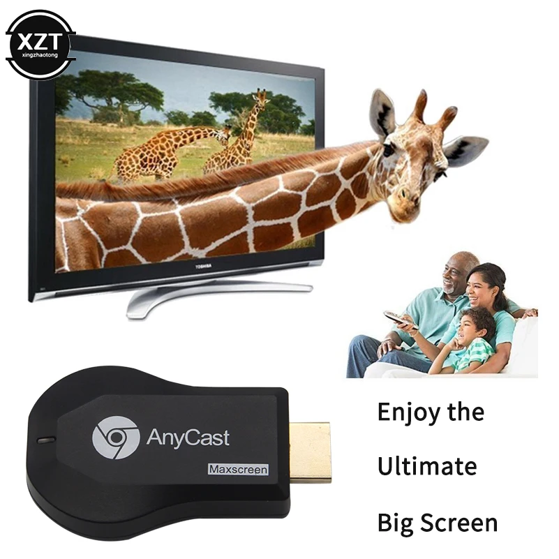 Anycast wifi беспроводной ключ с дисплеем Chromecast tv Stick Адаптер для iOS Android сканер кода Подключение HDMI хром литой 1080P