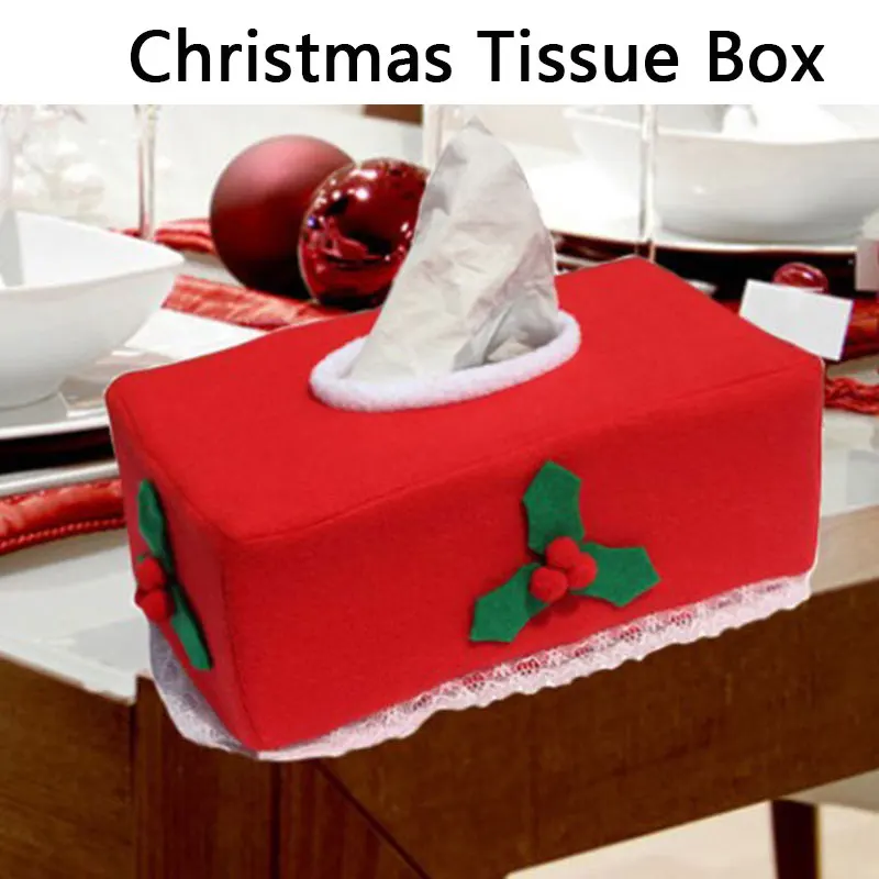 

Merry Christmas Santa Claus Snowman Tissue Box Cover Table Decor Christmas Decor