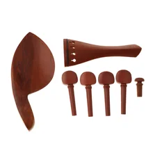 

Tooyful Set of Jujube Wood Violin Chinrest+Tailpiece+Tuning Pegs+Endpin for Violin Fiddle Replacement
