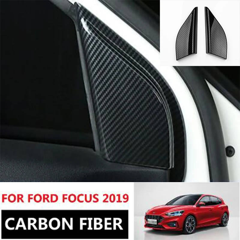 

DNHFC Car Accessories Car A-pillar decorative Sequin carbon fiber style For Ford Focus 2019 2020 MK4