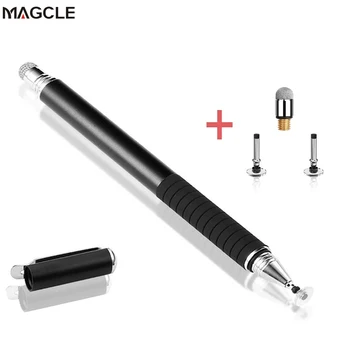

Universal 2 in 1 Fiber Touch Pen Drawing Tablet Stylus Pens for Capacitive Screen Smart Phone with Discs and Fiber Tips