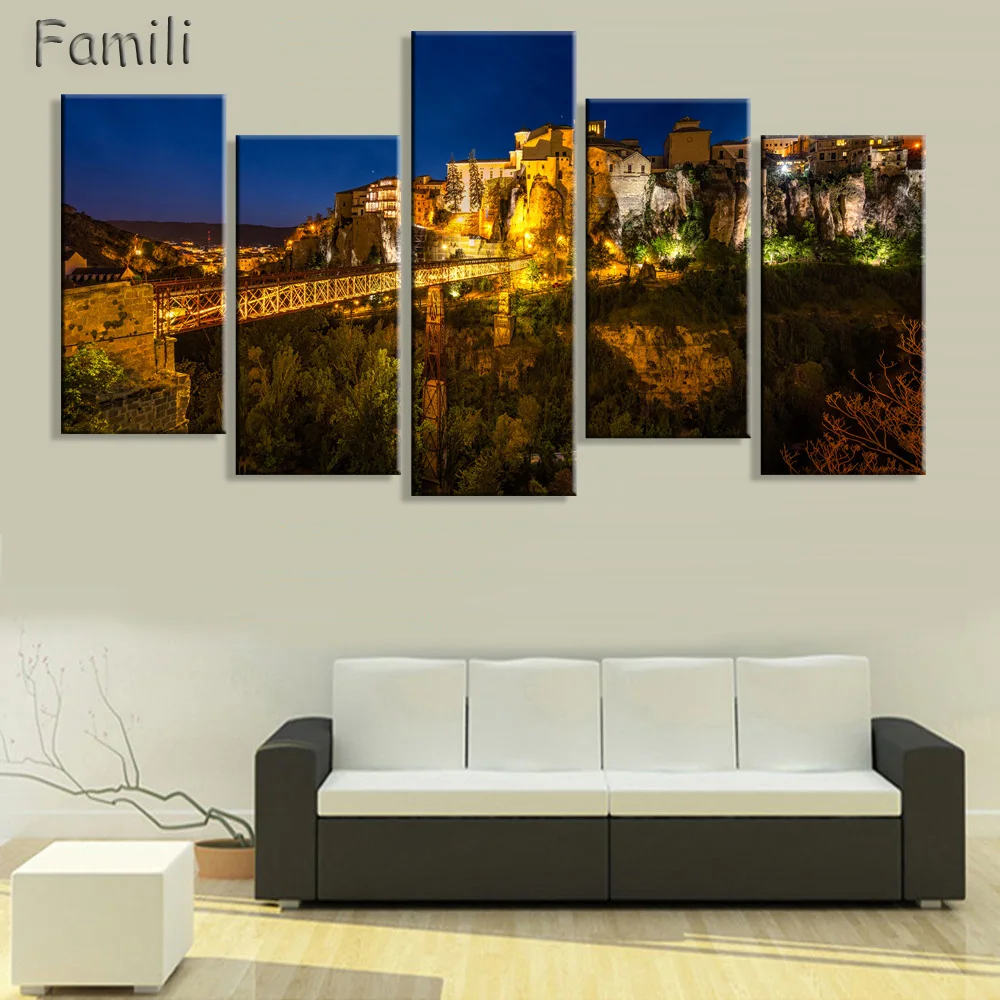 

5Pieces Spain Printed Canvas Painting Banknotes Wall Art Posters Unframed Modular Paintings Hot Cuadros Decor HD Wall Pictures