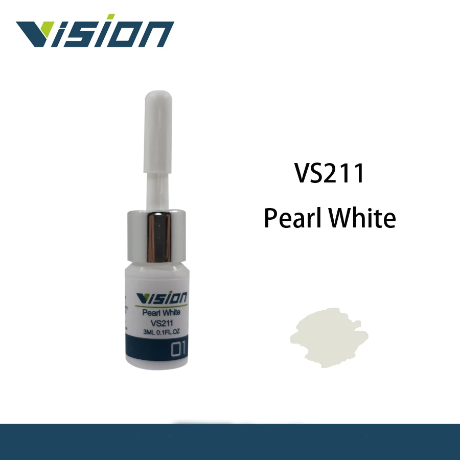 

Vision VS211 Pearl White 3ml Microblading Pure Emulsion pigment Permanent Makeup eyebrow Pigment 6 color Tattoo Inks for tattoo