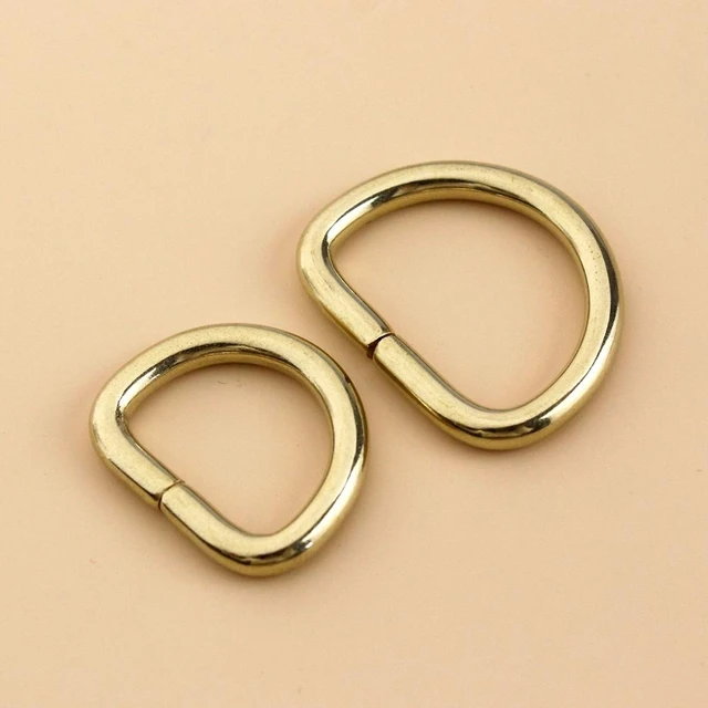 Solid Brass D Rings for Straps Bags Purse Belting Leathercraft D