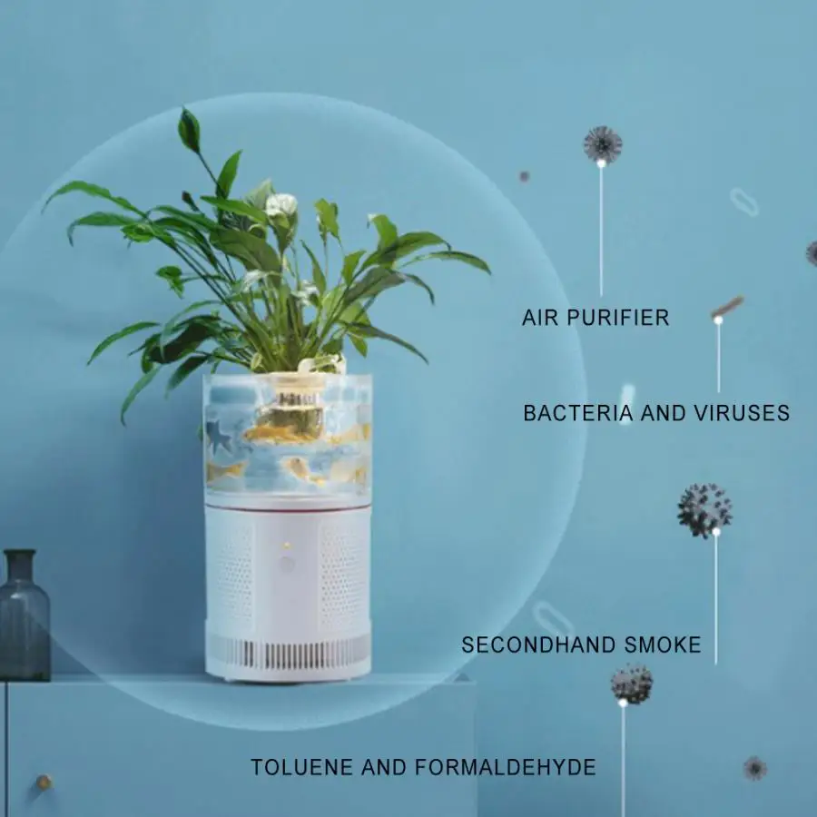 Household Air Purifier Eco-Friendly Anti-Bacteria Low Noise Air Filter Mini Local Purification for Health Care US Plug 100-240V