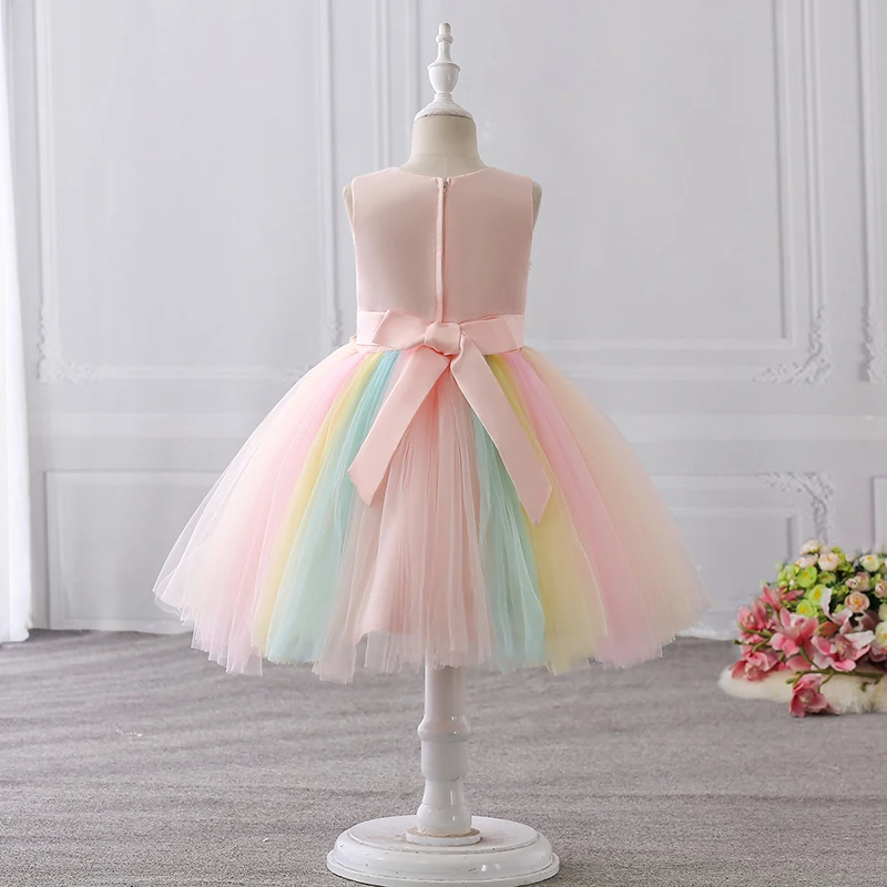 Элегантное платье для девочек Год Вечерние принцесса платье свадебное платье Детские платья для девочек платье для дня рождения vestido infantil до 10 ти лет