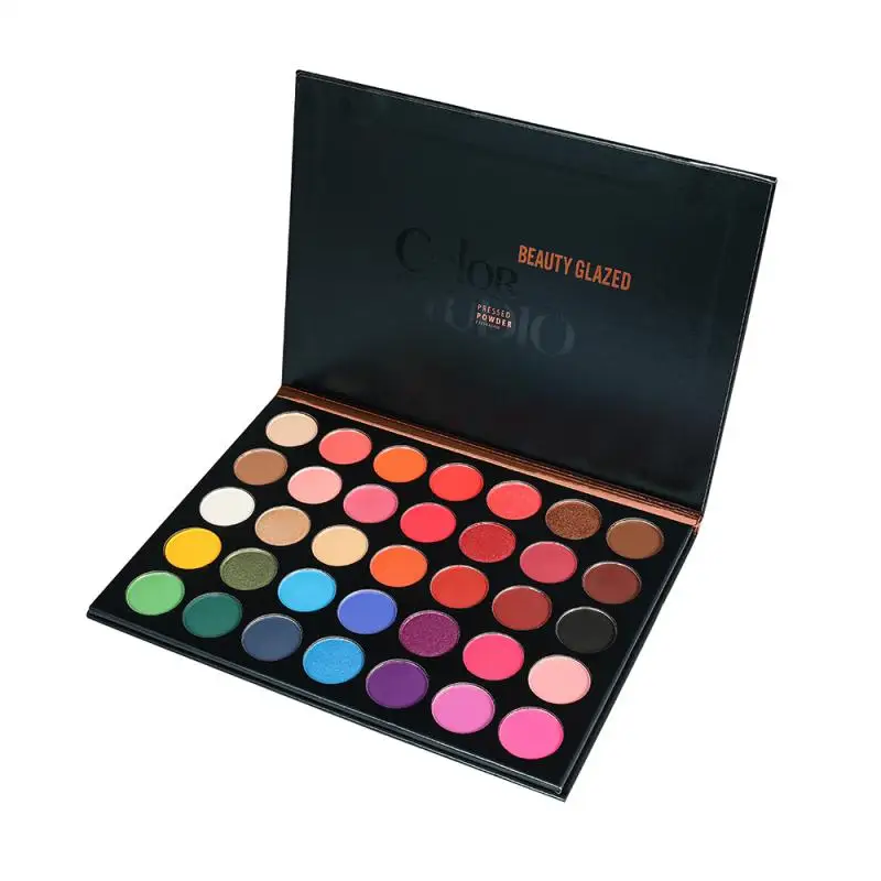 Beauty Glazed 35 Color Studio matte Eyeshadow Power Palette Glitter Highlighter Shimmer Make up Pigment Eye Shadow Pallete Beauty Glazed 35 Color Studio matte Eyeshadow Power Palette Glitter Highlighter Shimmer Make up Pigment Eye Shadow Pallete