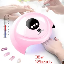Горячая 36 Вт Светодиодная УФ-лампа для ногтей Сушилка для ногтей белый и розовый гель отверждения ногтей машина USB лампа светильник для ногтей гель лак для ногтей машина для ногтей