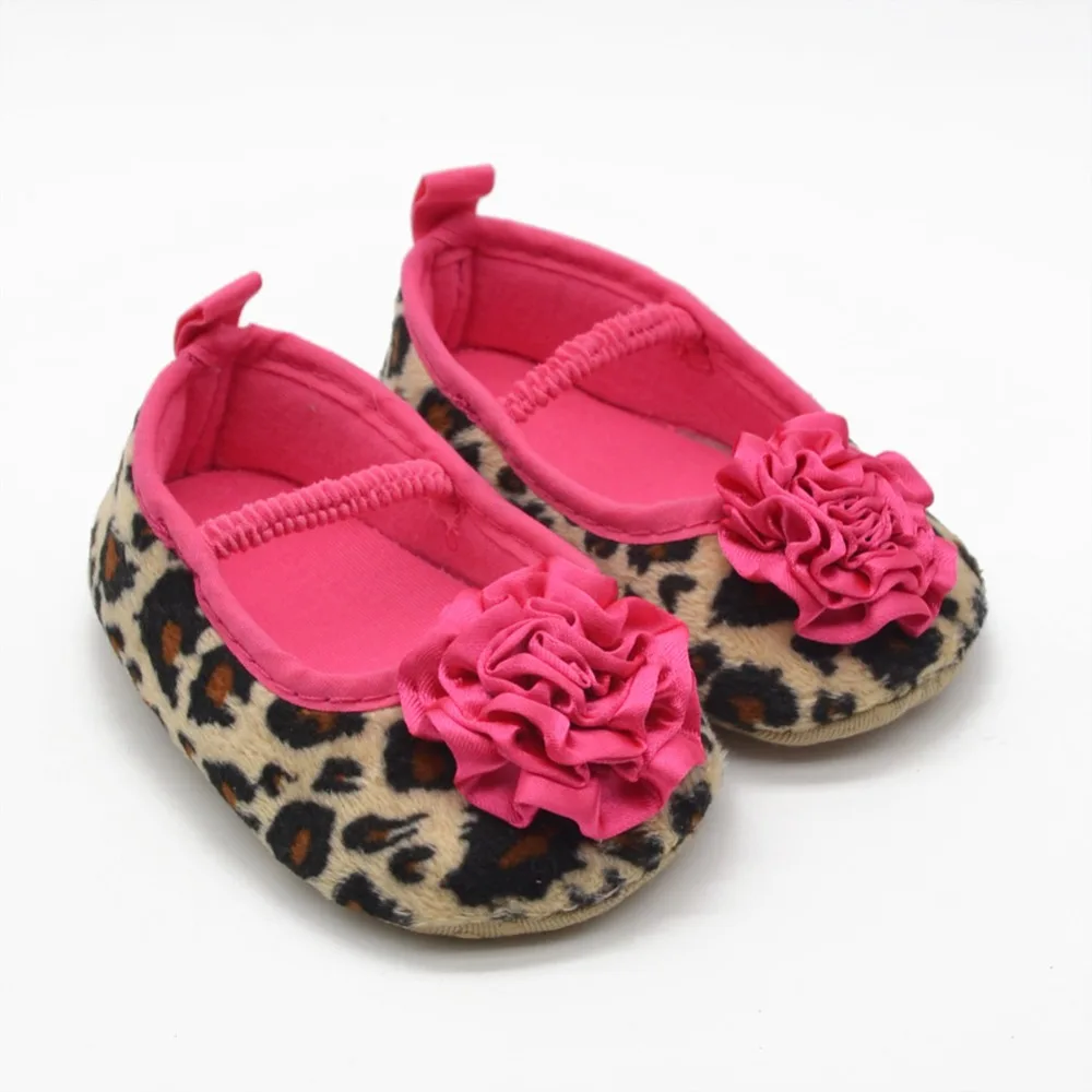 Rose leopard princess baby toddler shoes