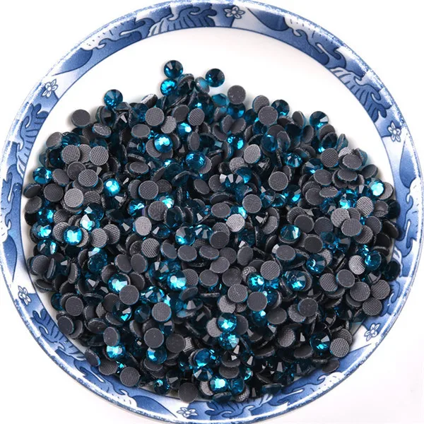 1 сумка горный хрусталь SS20(4,6-4,8 мм) полноцветный кристалл DMC горячей фиксации плоские стразы Камень Блестящий Кристалл Портативный утюжок для одежды - Цвет: Blue Zircon