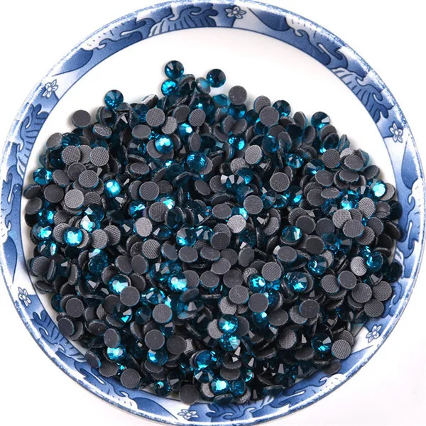 Blue Zircon 1 сумка горный хрусталь SS30(6,4-6,6 мм) полноцветный кристалл DMC исправление стразы с плоской задней частью камень кристалл горячей фиксации железа на рубашках - Цвет: Blue Zircon