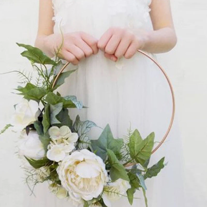 

30/40cm iron ring arch large party birthday wedding background decor artificial flower stand lawn wedding shelf home decoration