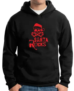 

FELPA UOMO CON SANTA ROCKS BABBO NATALE IDEA REGALO DIVERTENTE KT0394