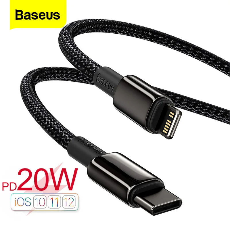Кабель Baseus usb-c для iPhone 13 11 8 XR Macbook 20 Вт | Мобильные телефоны и аксессуары