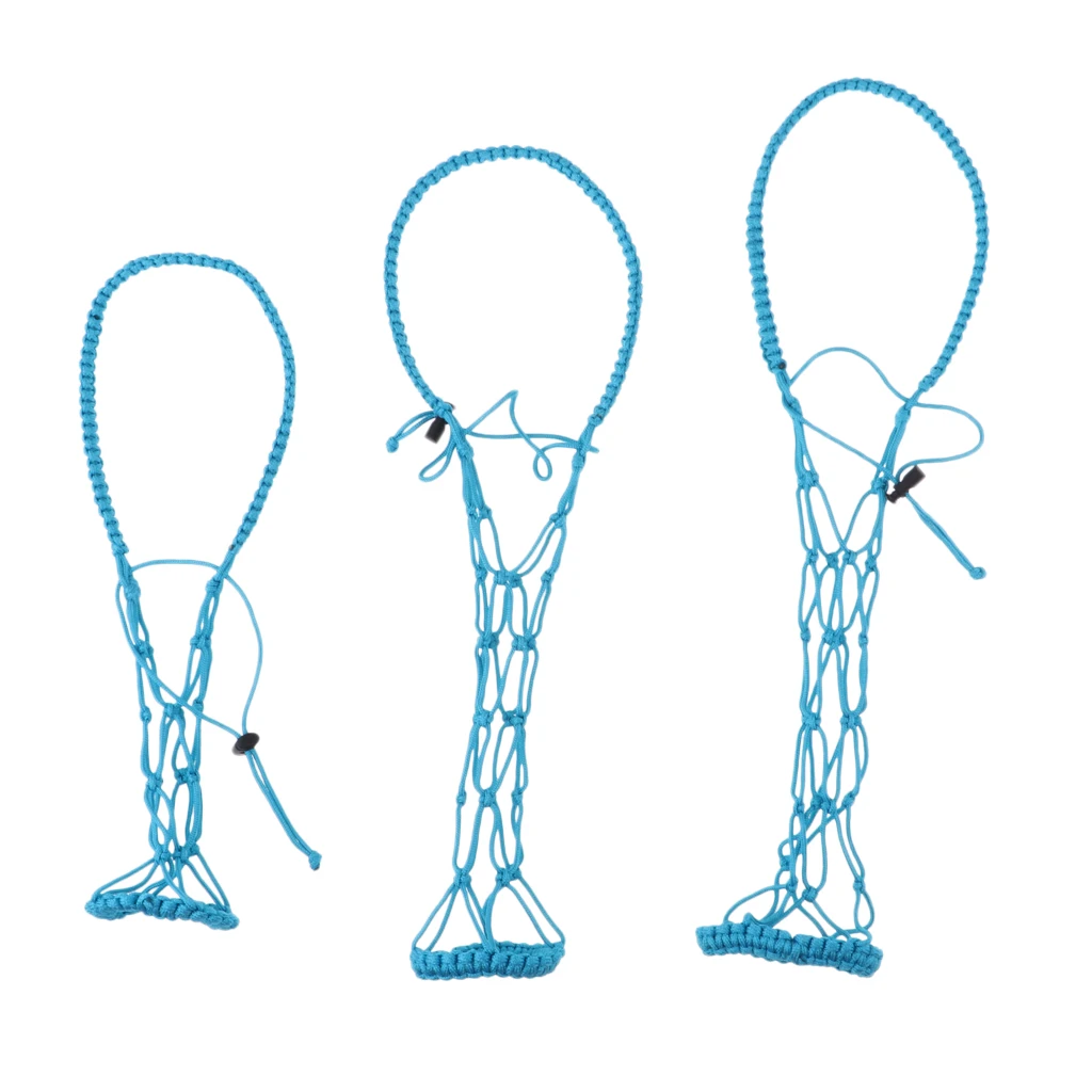 2pcs Water Bottle Holder Net Weaving Net Cup Carrier for Flask 17oz Bottles Cup Black Blue