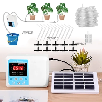 

Smart Solar Energy Drip Irrigation System Garden Automatic Plant Watering Device Irrigation Timer Self Watering Kit Water Pump