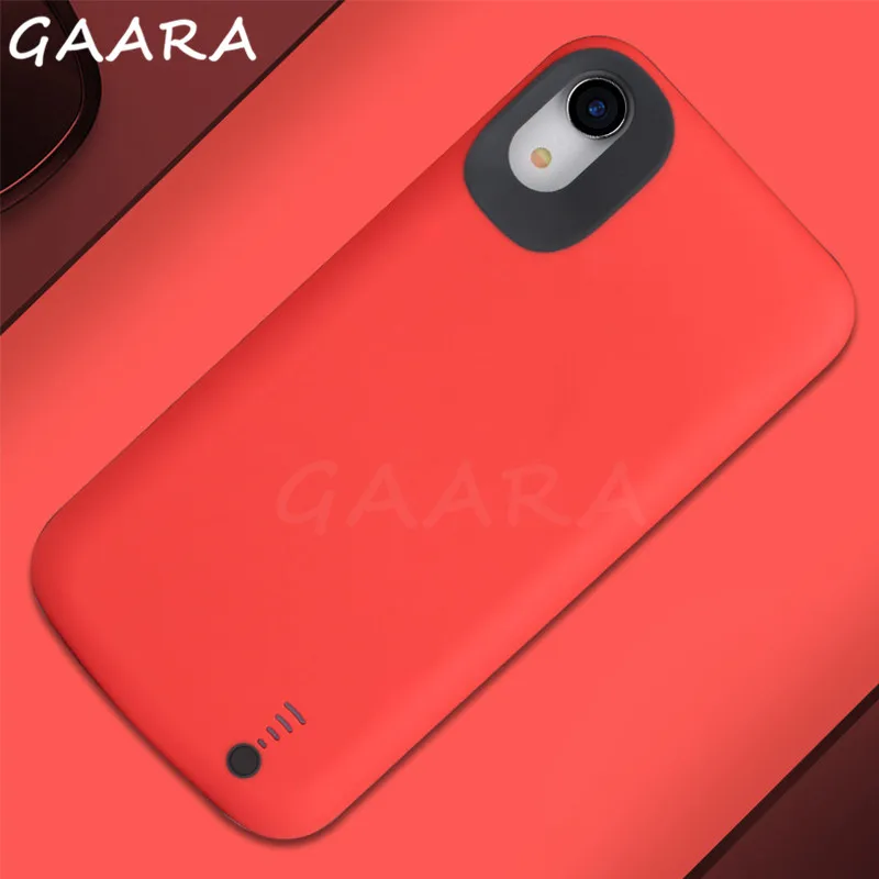 

6000mAh Battery Case for iPhone XR XS Max External Power Bank Case Solid Silicone High Capacity Slim Battery Charging Case funda