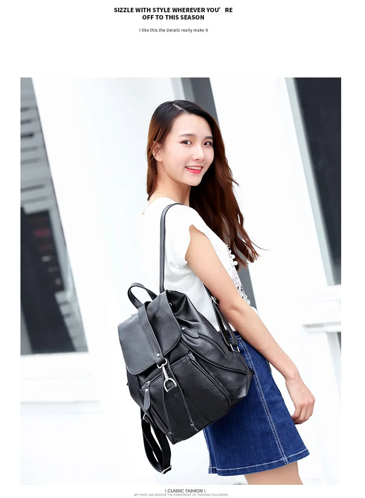 Women Fashion Natural Leather Backpacks High Quality Black School Backpack Bags for Teenage Girls Female Large Capacity Mochilas (7)