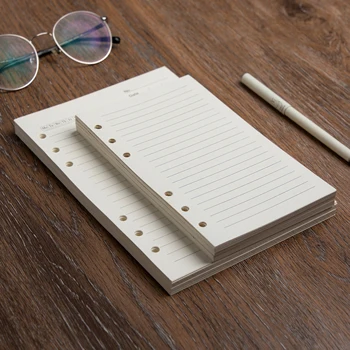 

A6 Loose Leaf Notebook's Filler Pages, 45 sheets pages ring notebook Insert Inner Core 6 Holes Loose Leaf papers Journals