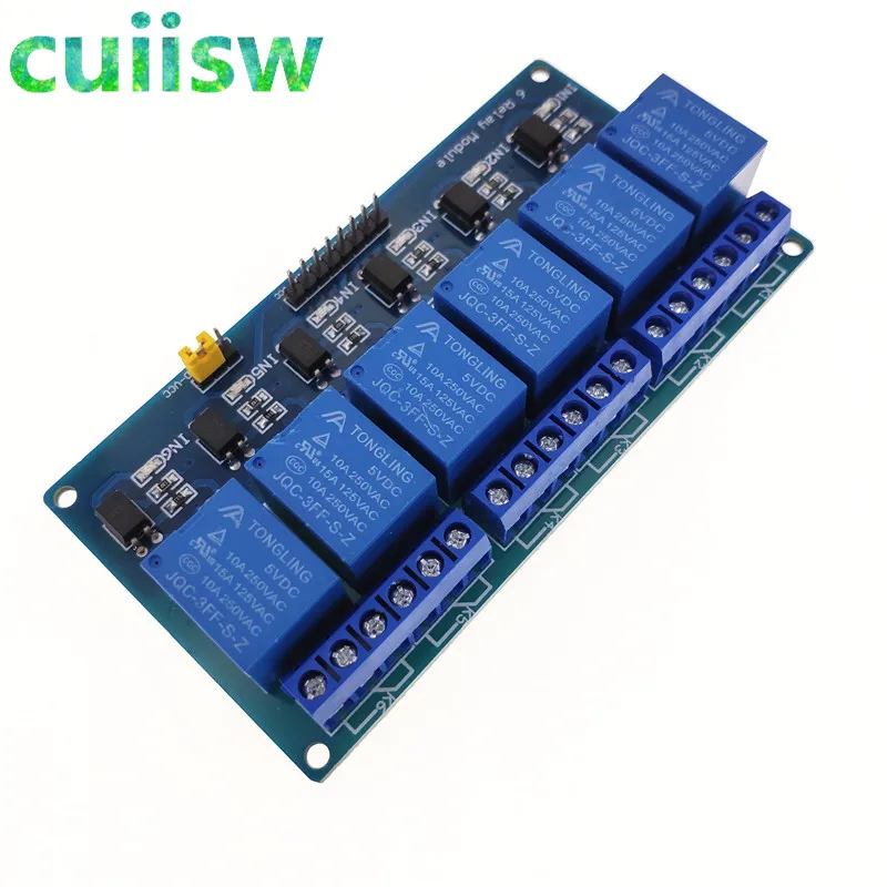 DC 5V 6 каналов релейный модуль с светом муфты оптрон изоляции для Arduino Raspberry Pi Плата расширения
