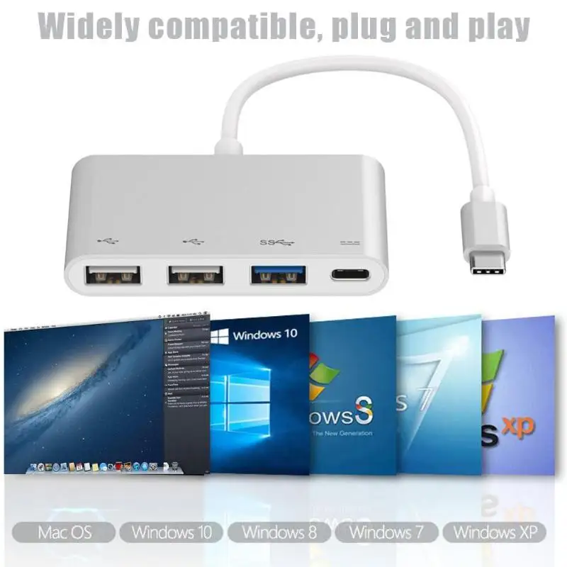 Горячая многофункциональный концентратор умелое производство 4 в 1 USB-C концентратор TYPE-C к Мульти USB PD адаптер док-станция для ПК ноутбук