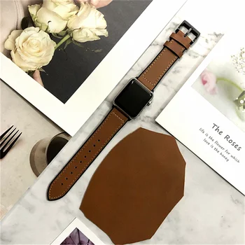 

Genuine Leather Loop Strap For Apple Watch Band 38/42/44/40mm Bracelet Accessories Wristbands For Iwatch series 4/3/2/1 Belt