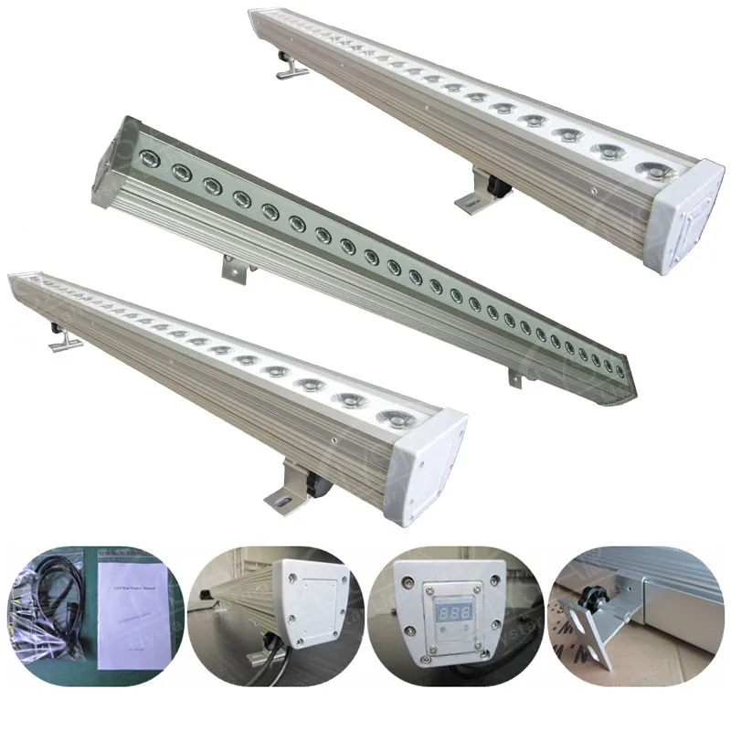 Strong waterproof ip65 grade dmx led bar 24*10W rgbw 4in1 led wall washer light for outdoor