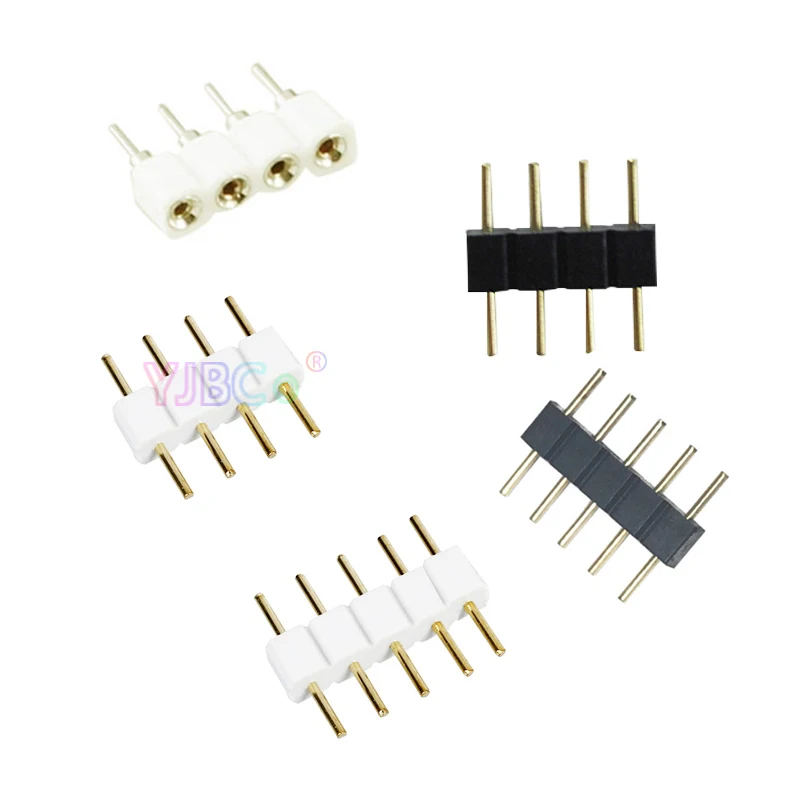Оптовая продажа 1000 шт игла мужской/женский 4 Pin RGB / 5PIN коннектор RGBW для /RGBW 5050 3528