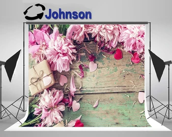 

Discount Flowers Petal Rose Gift Wooden Board background Computer print party backdrop