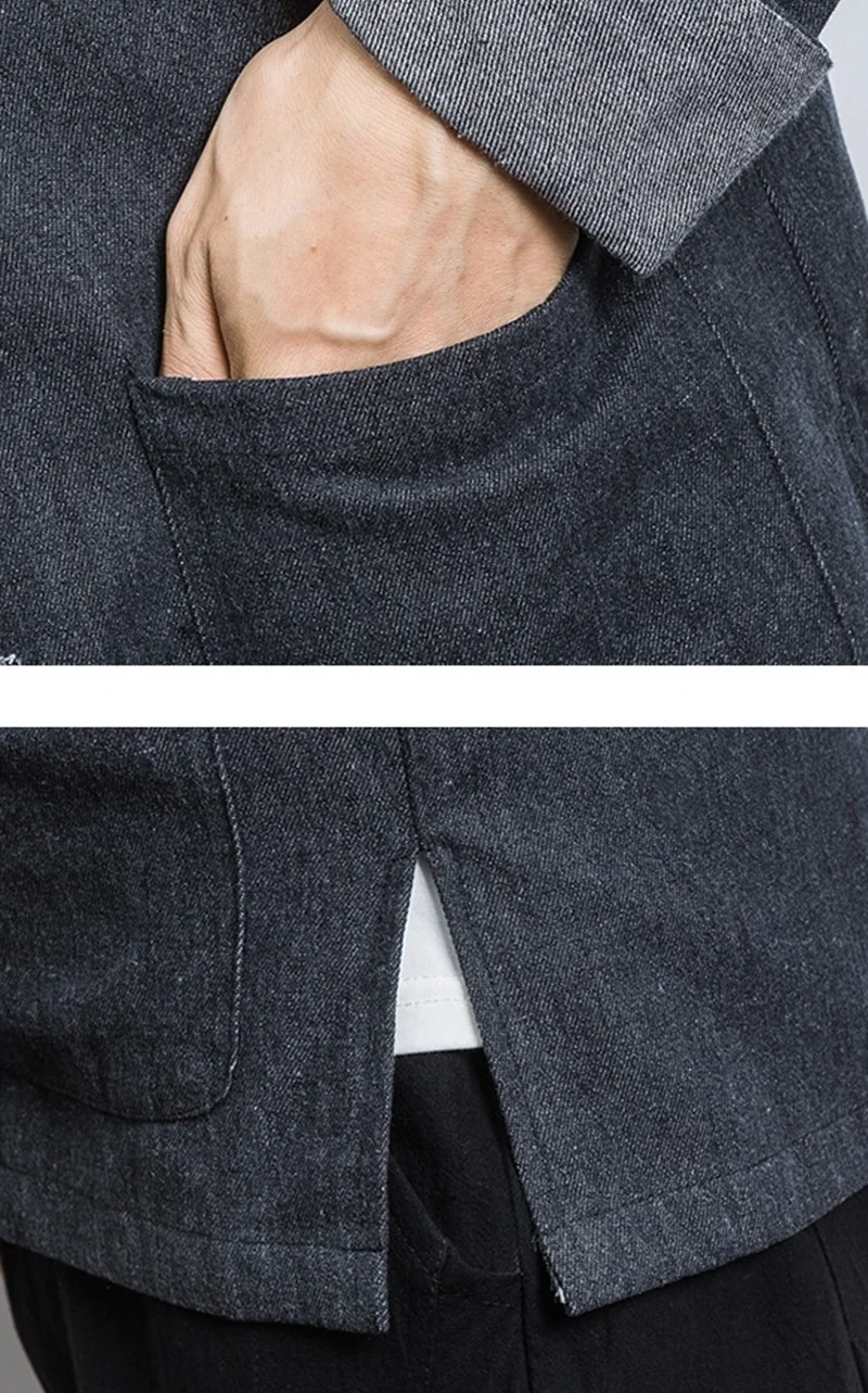 Traditional Chinese Clothing For Men Outerwear Male Jacket Mandarin Collar Suit Tangzhuang Men Clothes 2019 KK3251