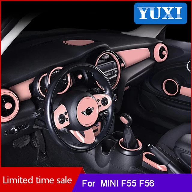 Auto innen rosa aufkleber auto styling zubehör Dekorative abdeckung Für BMW  MINI ONE COOPER S F55 F56 Auto Modifikation - AliExpress