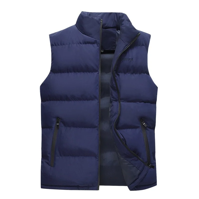 

Мужская модная однотонная безрукавка на молнии, женская зимняя куртка, мужские плотные теплые облегающие безрукавки, мужские безрукавки