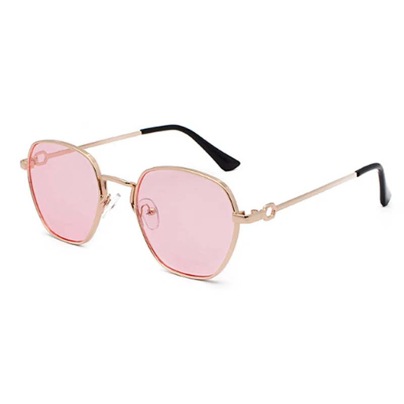 Тренд Модные солнцезащитные очки морская пленка солнцезащитные очки полная металлическая рама многоугольные шестигранные очки